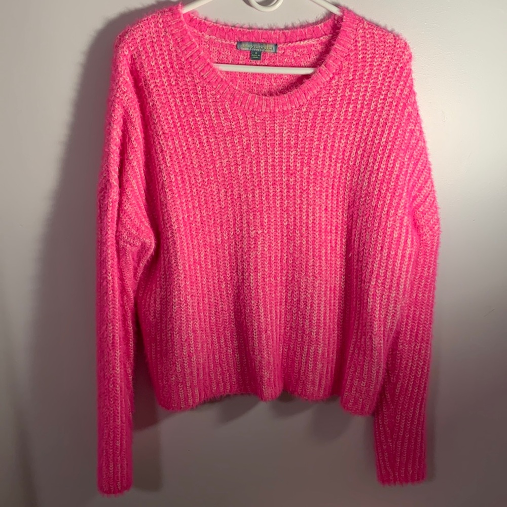 Hot pink Good Luck Gem Sweater